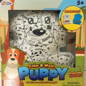 Color And Wash Puppy Pillow Arts And Crafts DIY Activity Room Décor Dog SEALED